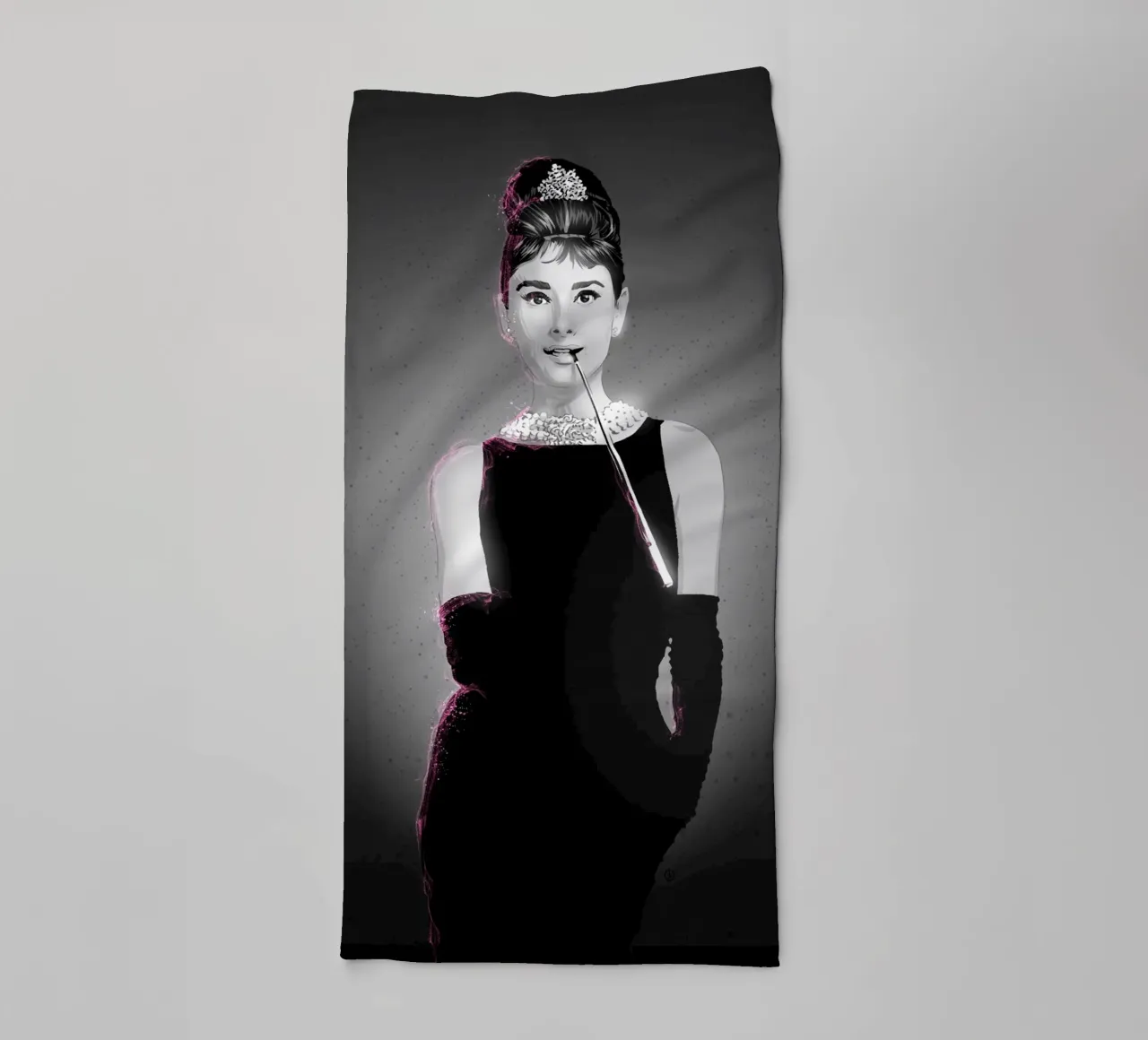 Audrey Hepburn towel by nabakumov
