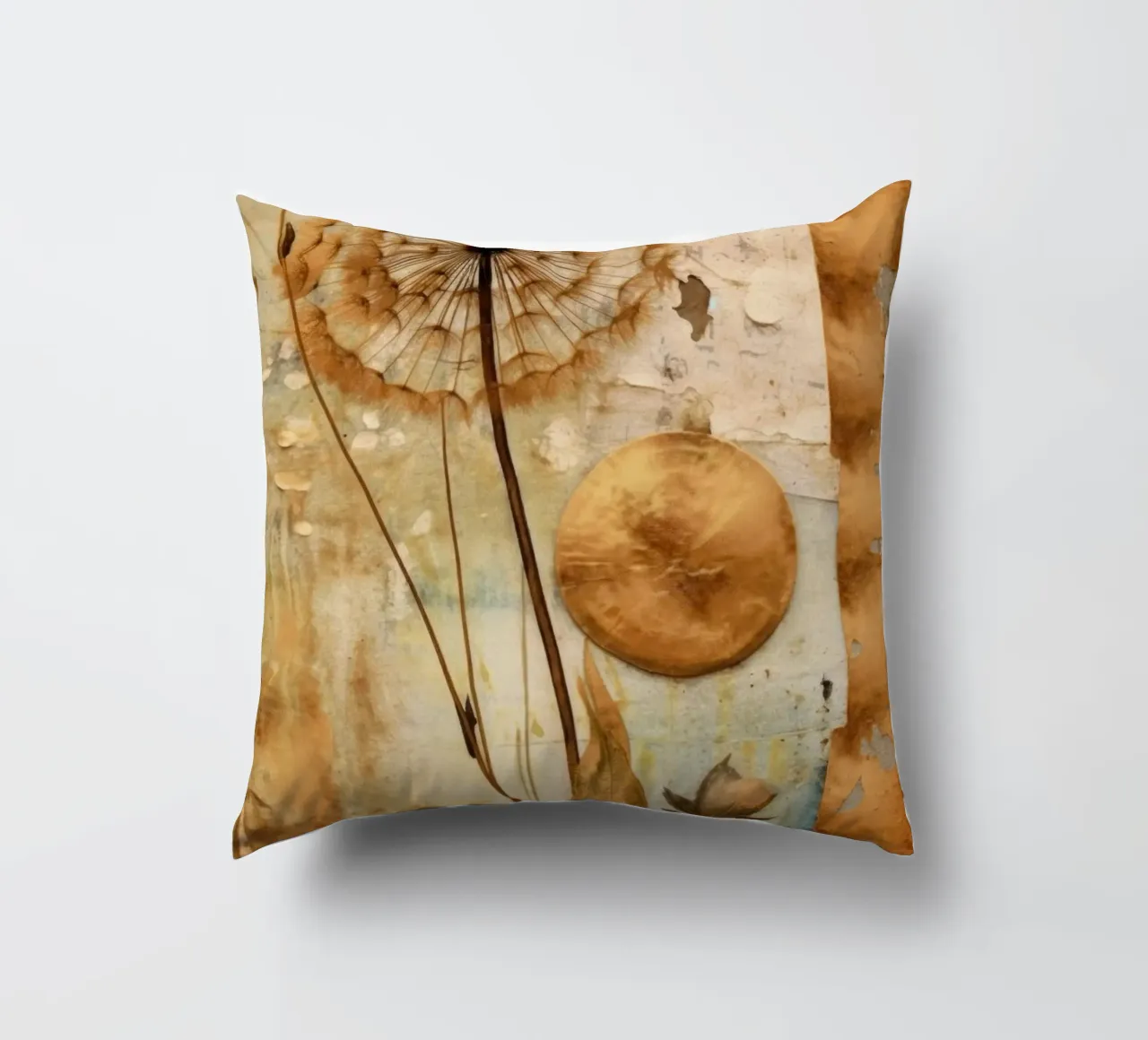 Geometria della natura in oro cuscino da Modern Muse