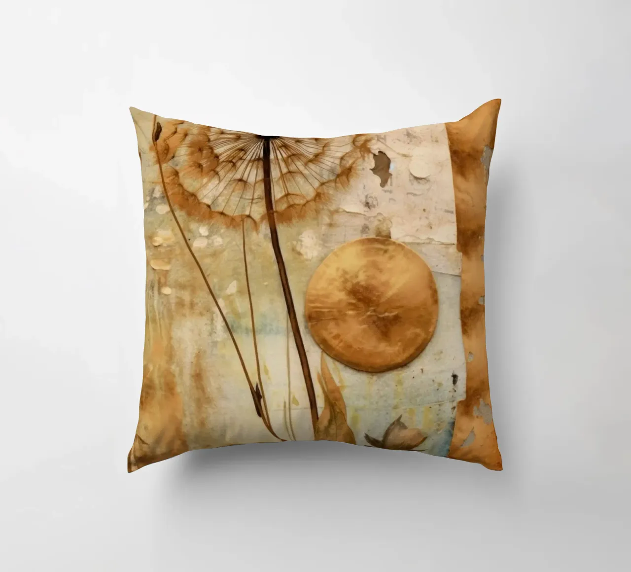 Geometria della natura in oro cuscino da Modern Muse