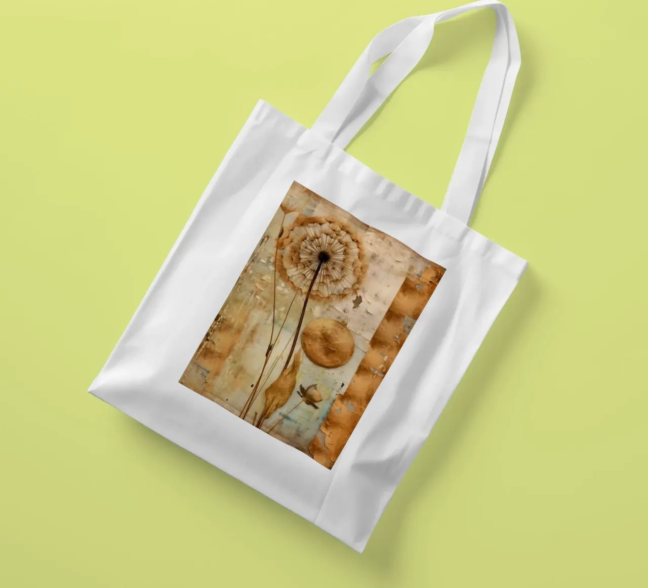 Geometria della natura in oro borsa in juta da Modern Muse