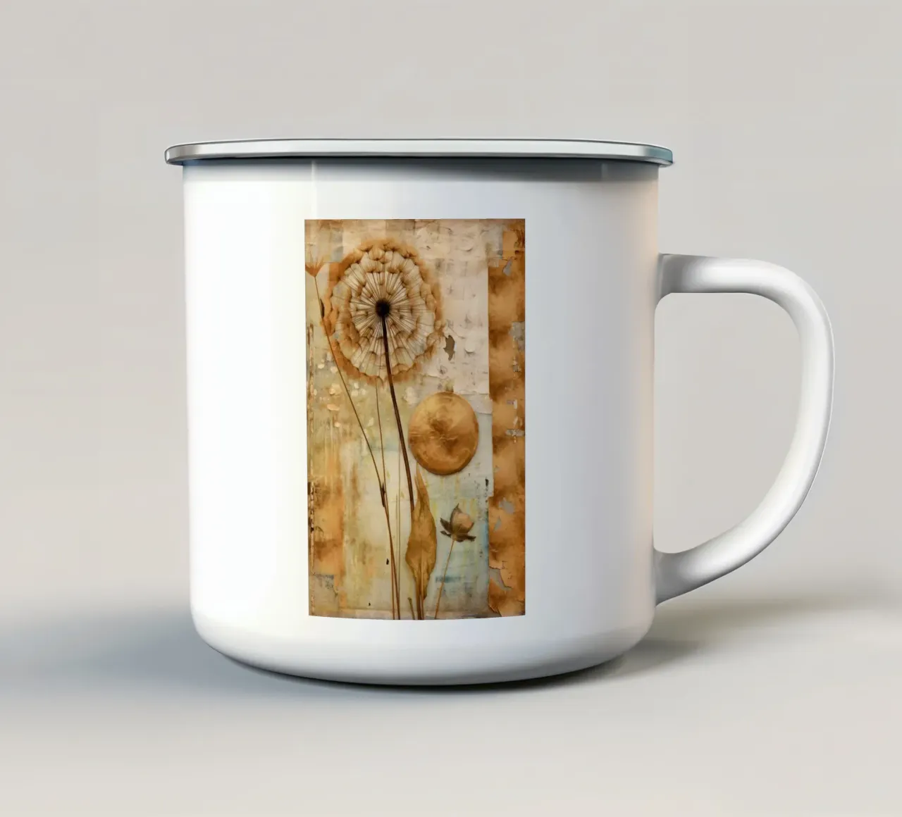 Geometria della natura in oro tazza in smalto da Modern Muse