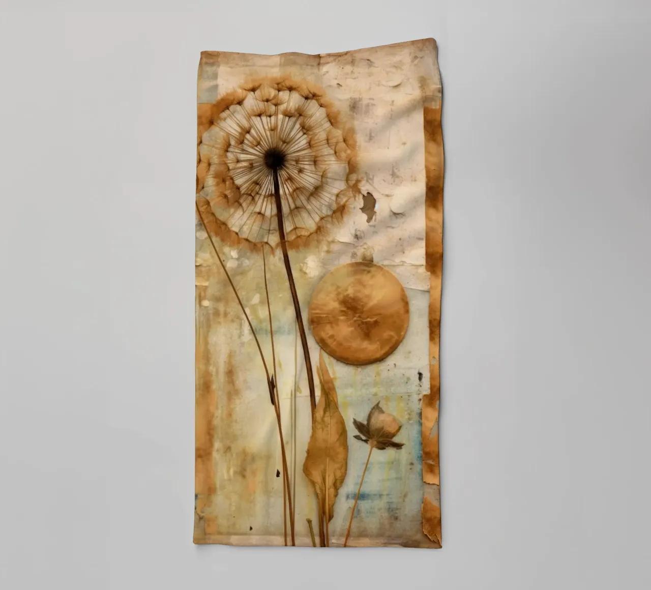 Geometria della natura in oro asciugamano da bagno da Modern Muse