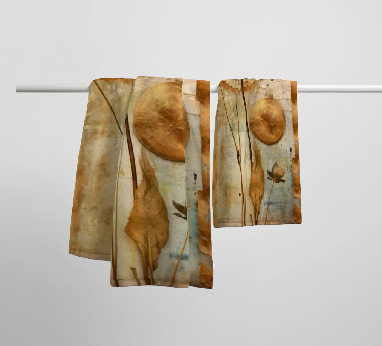 Geometria della natura in oro asciugamano da bagno da Modern Muse