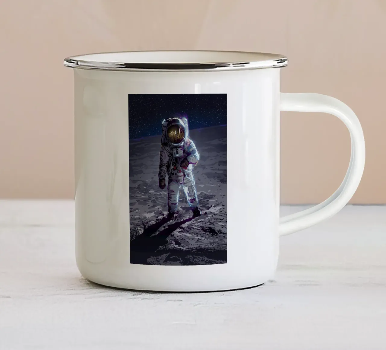 Apollo 11 tazza in smalto da nabakumov