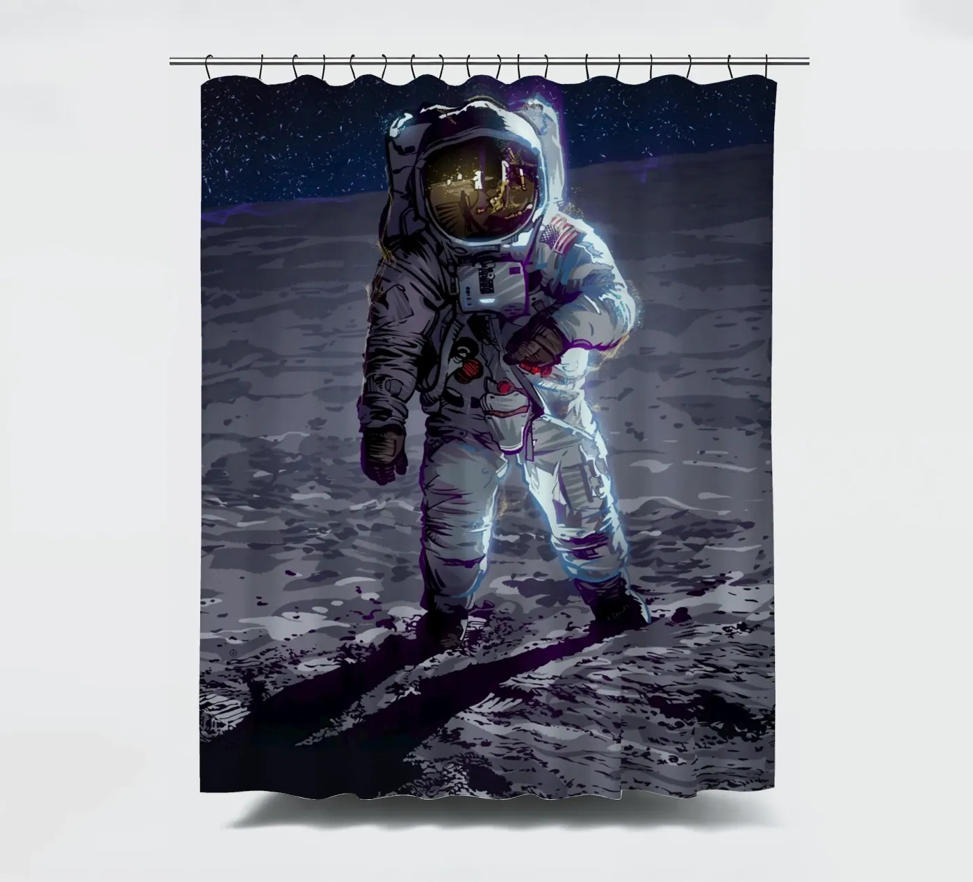 Apollo 11 douchegordijn van nabakumov