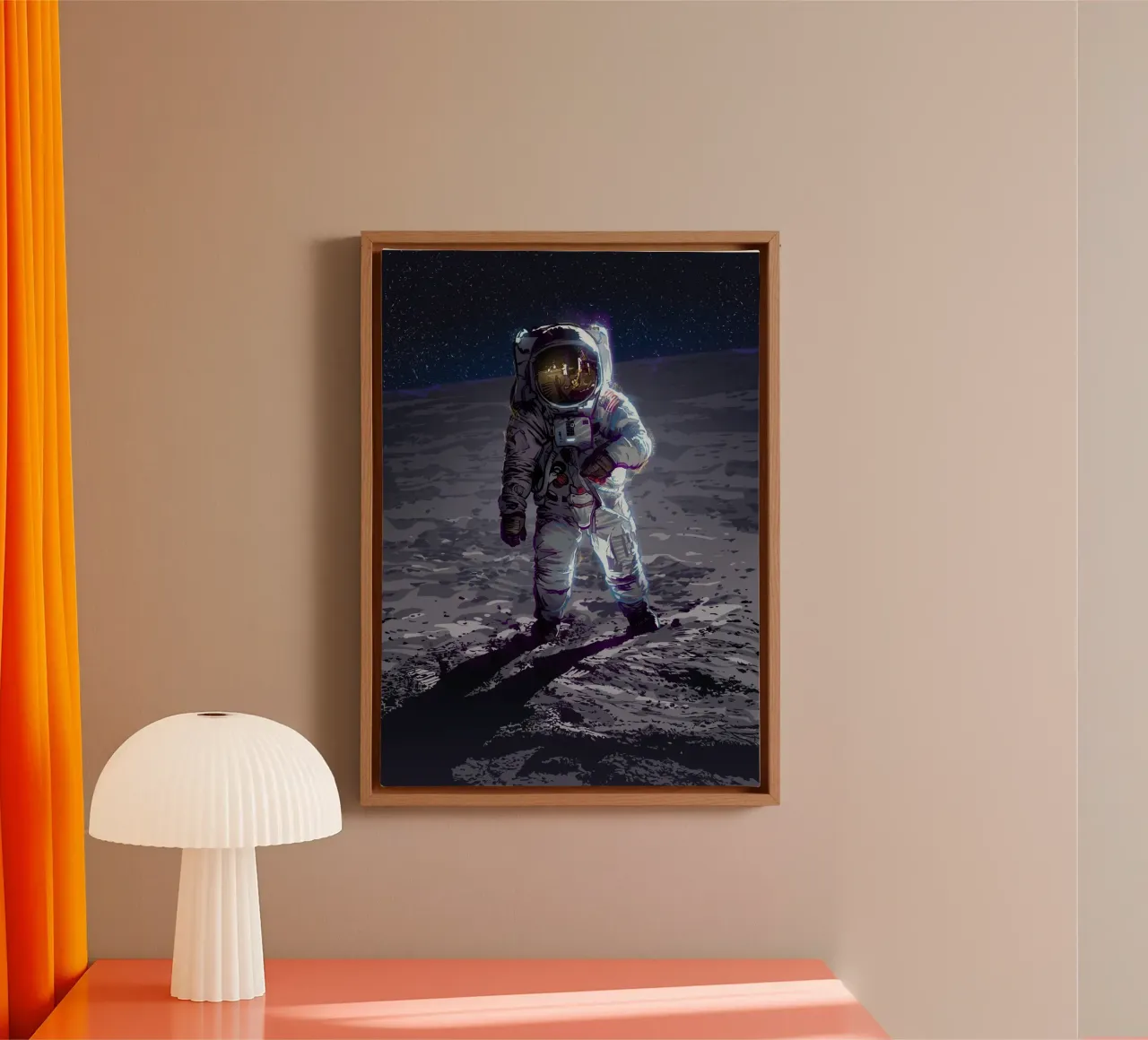 Apollo 11 tela con Cornice a cassetta da nabakumov