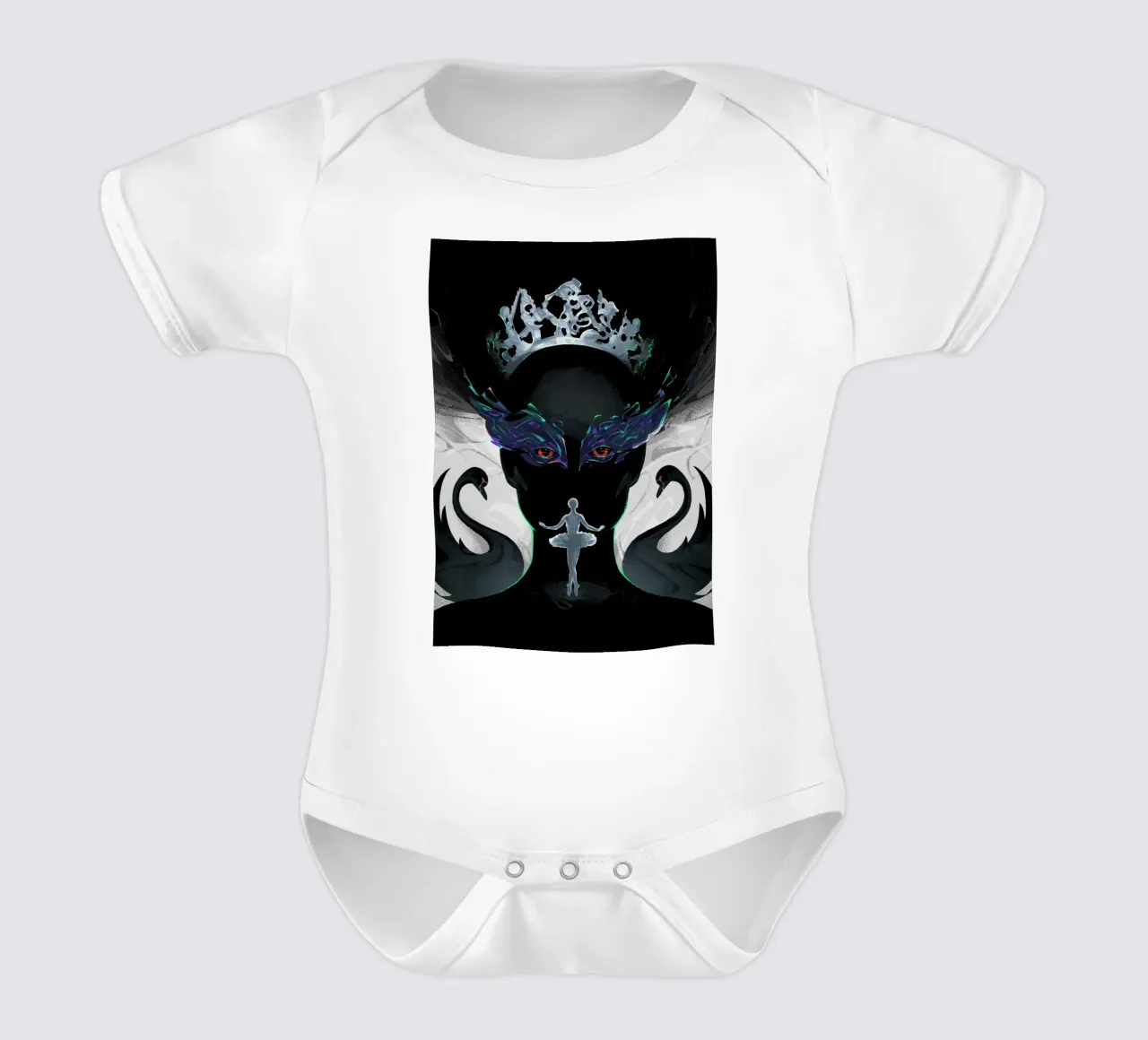 Black Swan short-sleeve baby romper by nabakumov