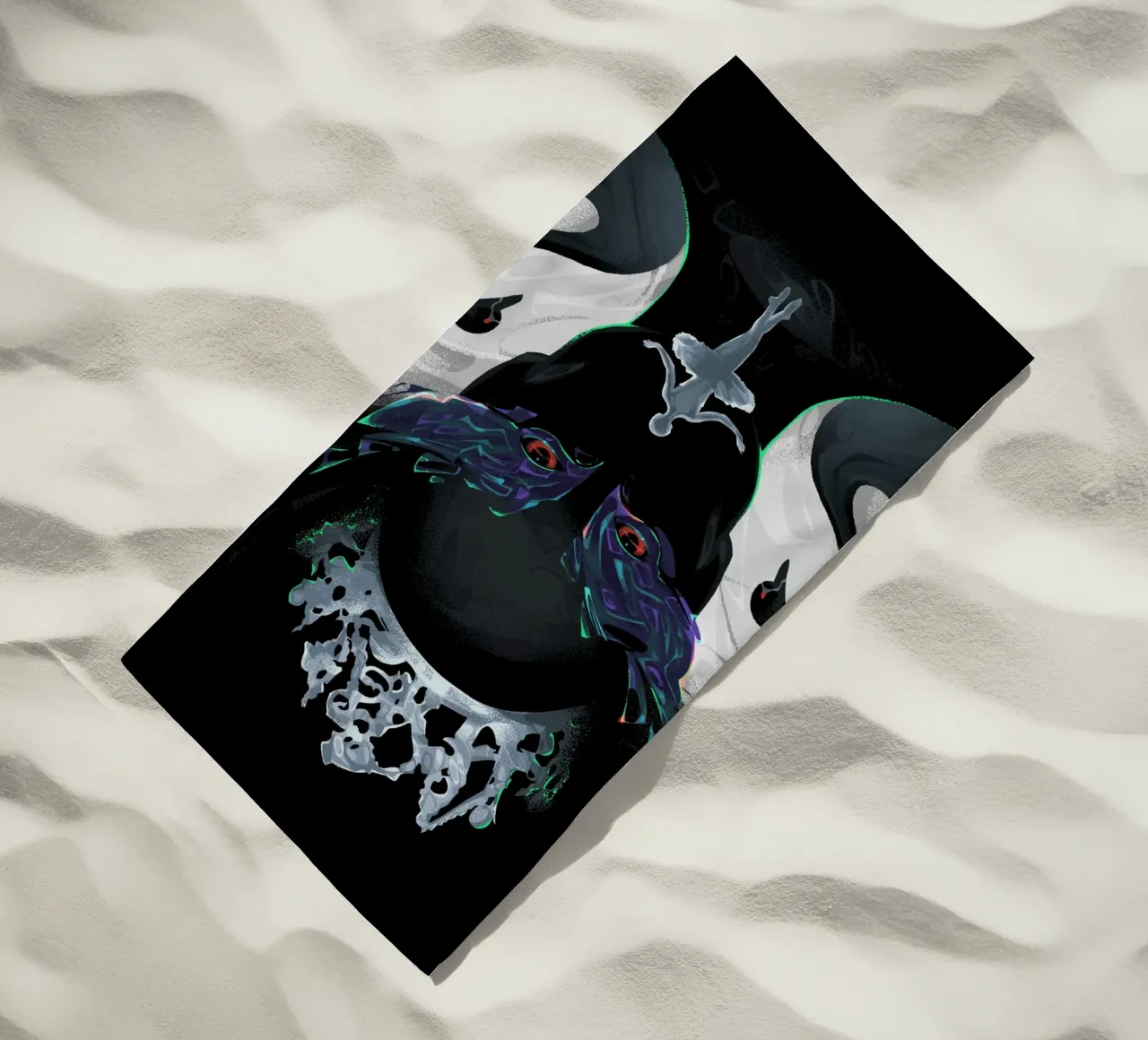 Black Swan beach towel by nabakumov