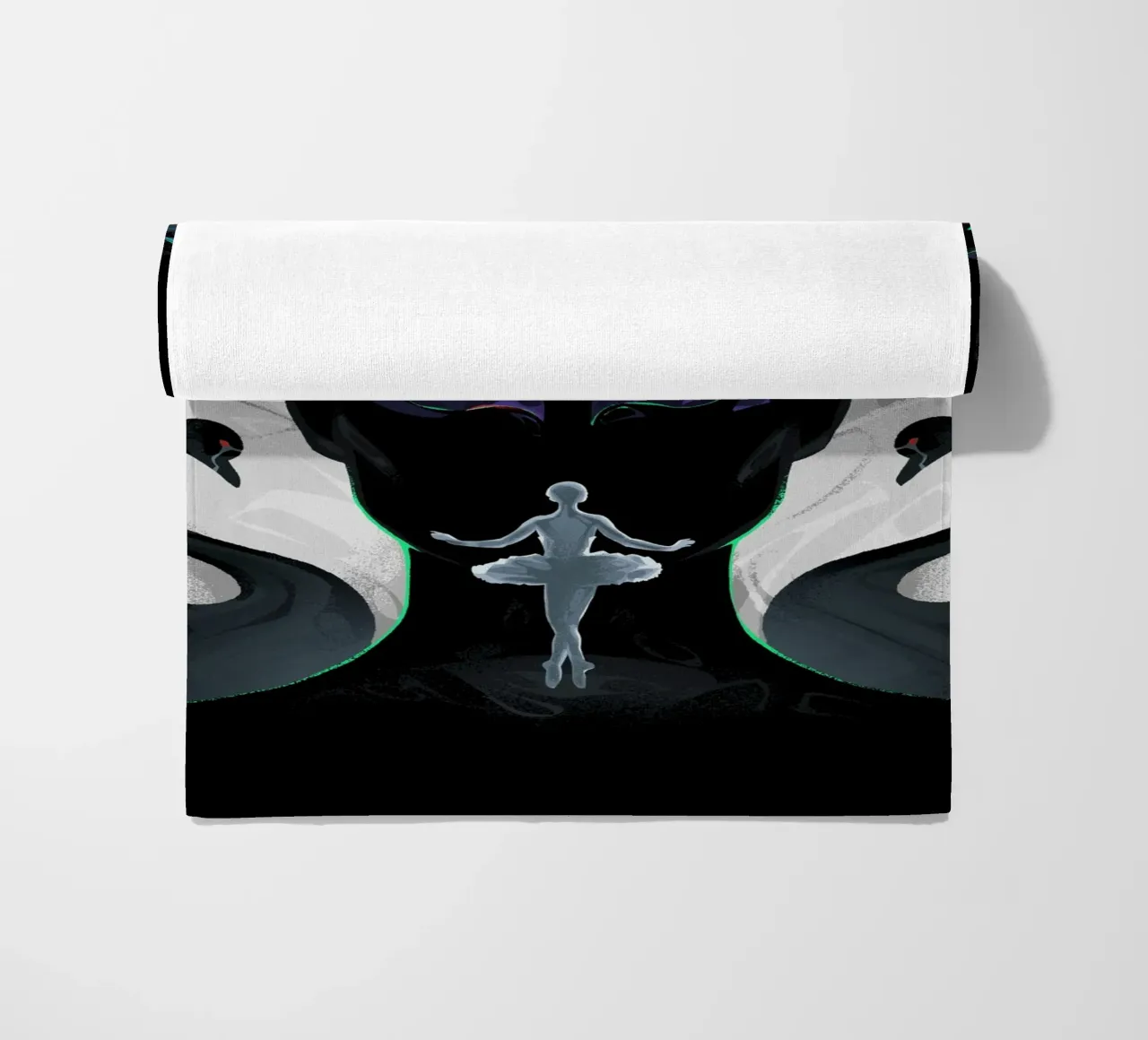 Black Swan beach towel by nabakumov