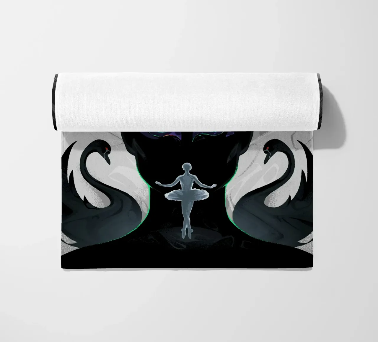 Black Swan beach towel by nabakumov