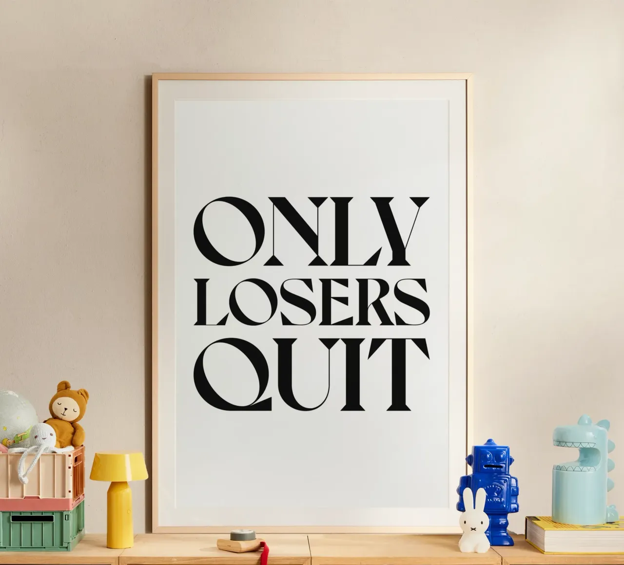 ONLY LOSERS QUIT hahnemühle by n.4