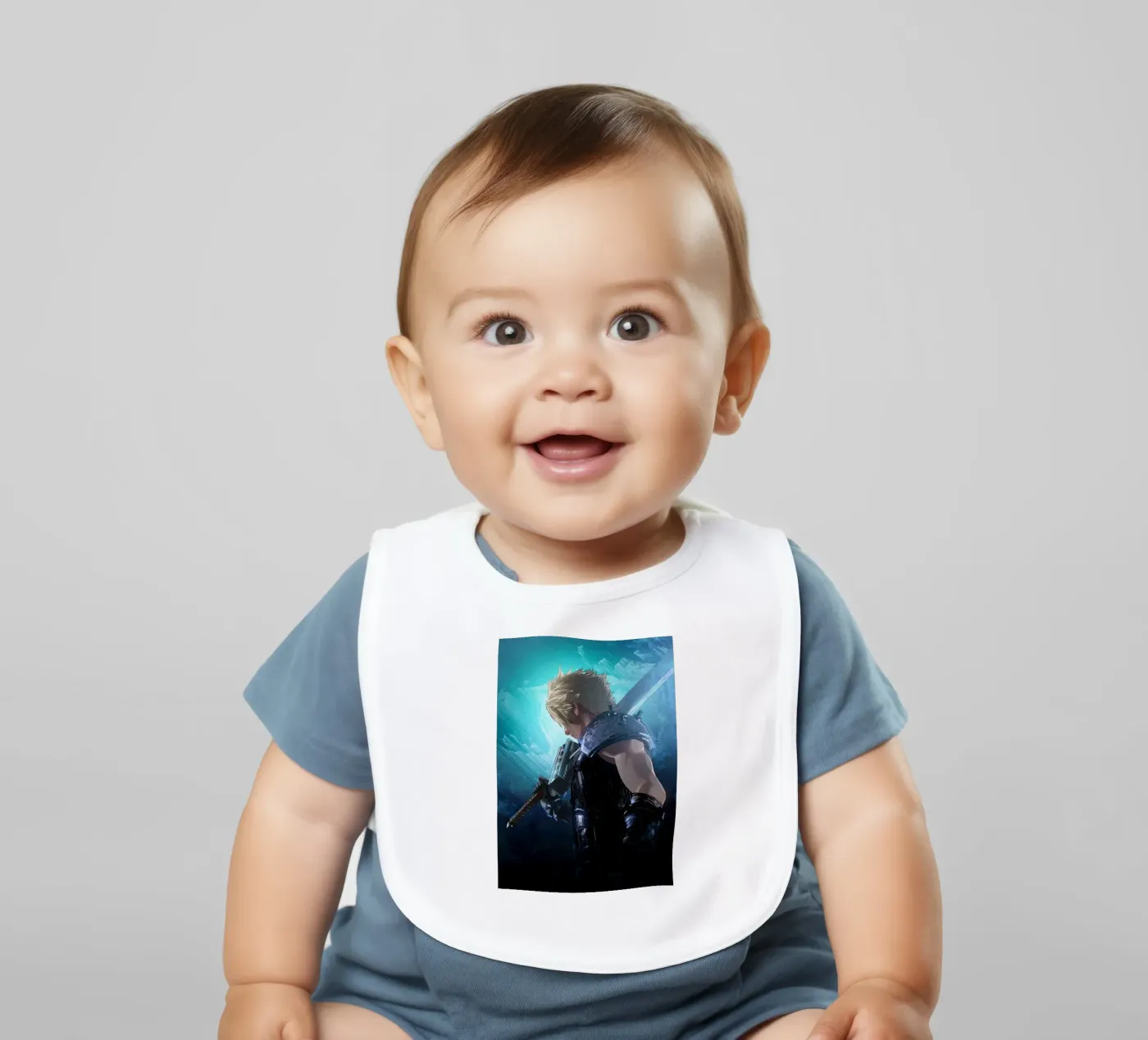 Cloud Strife baby bib by nabakumov