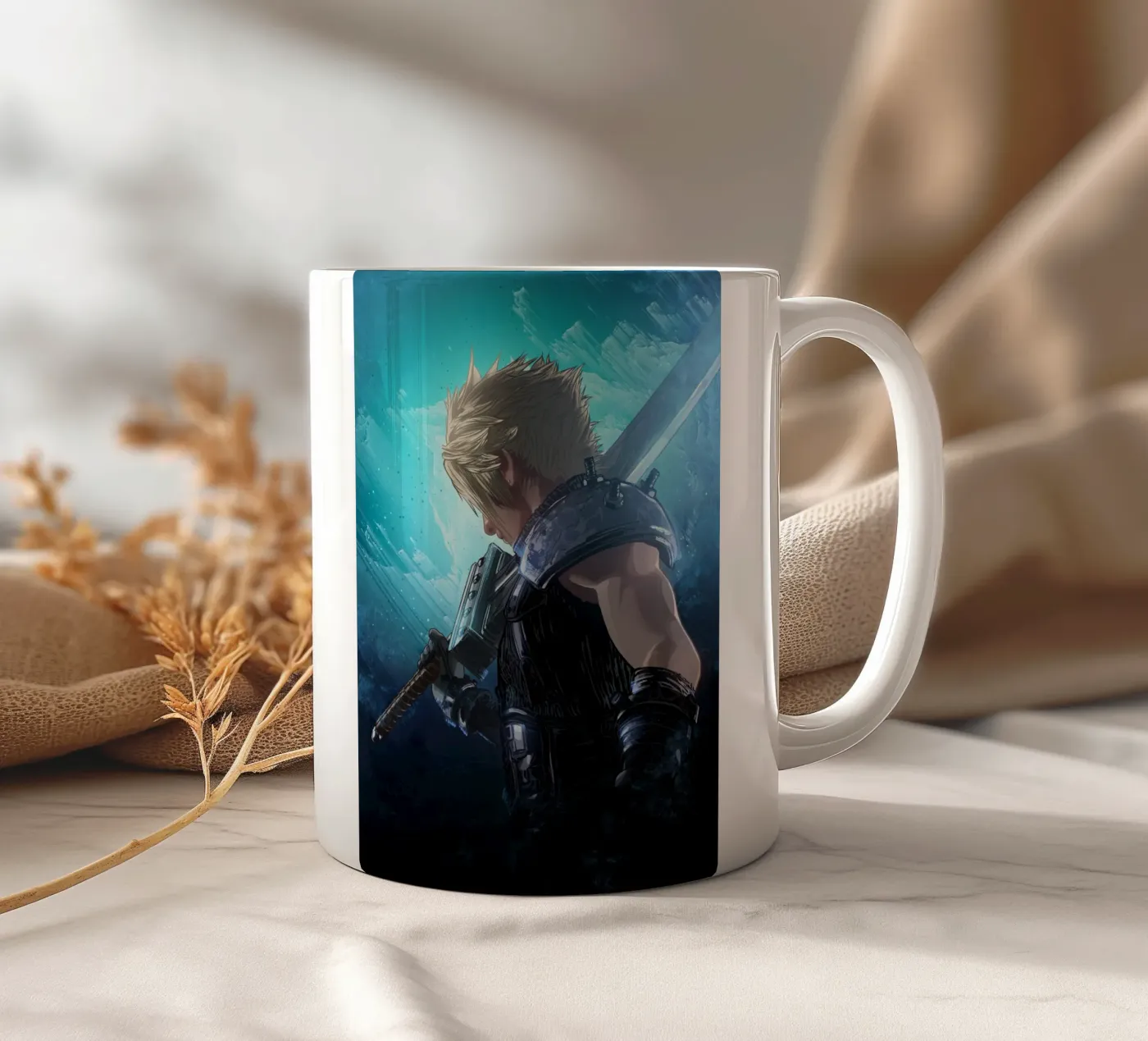Cloud Strife ceramic mug by nabakumov