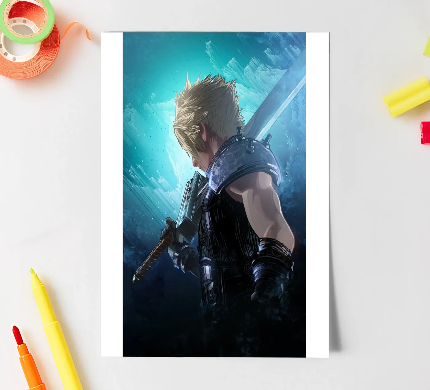 Cloud Strife sticker sheet by nabakumov