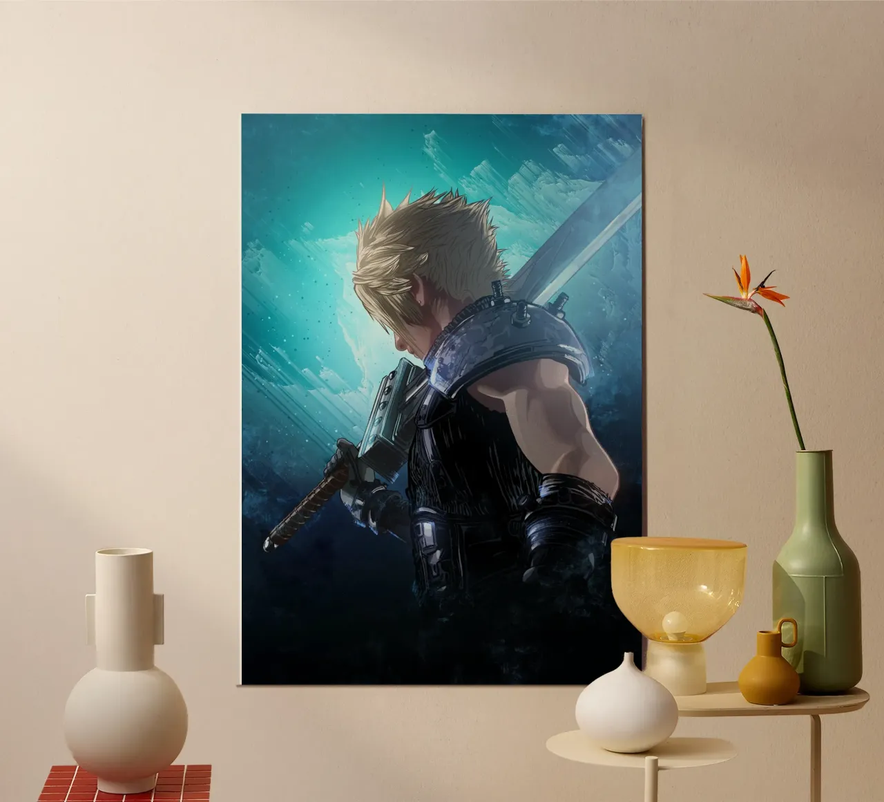 Cloud Strife alluminio dibond da nabakumov