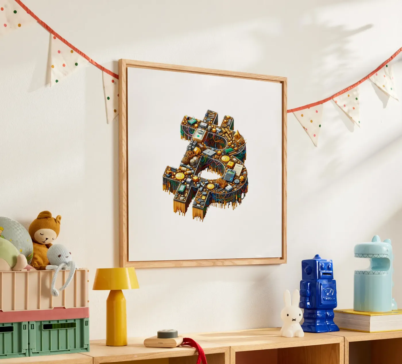 Cable Guy #1_BTC acryl van Crypto_Jungle