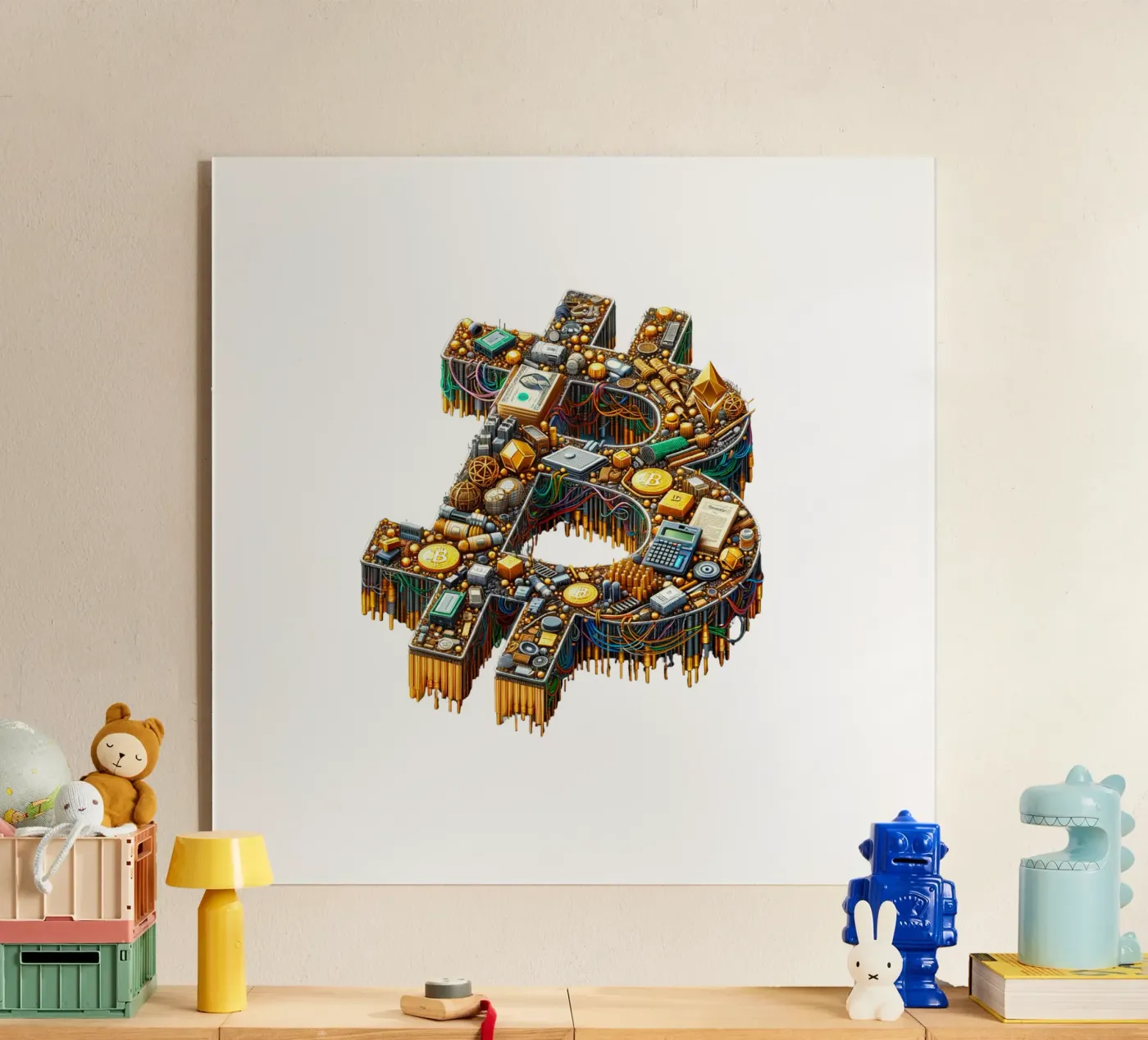 Cable Guy #1_BTC acryl van Crypto_Jungle