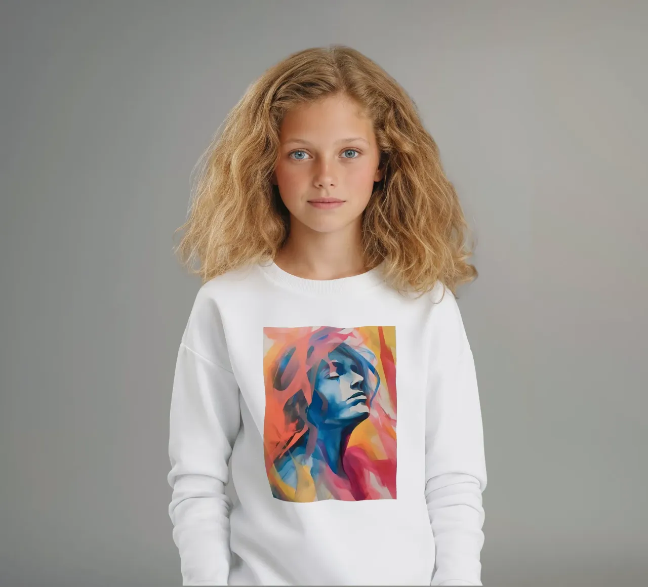 Ritratto colorato felpa bambino da DaarbyN