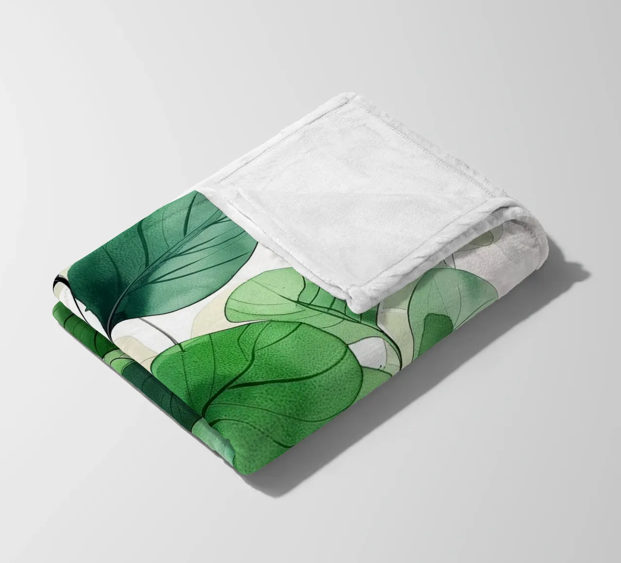 Natura fiori e foglie ad acquerello coperta in pile da Justyna Jaszke JBJart