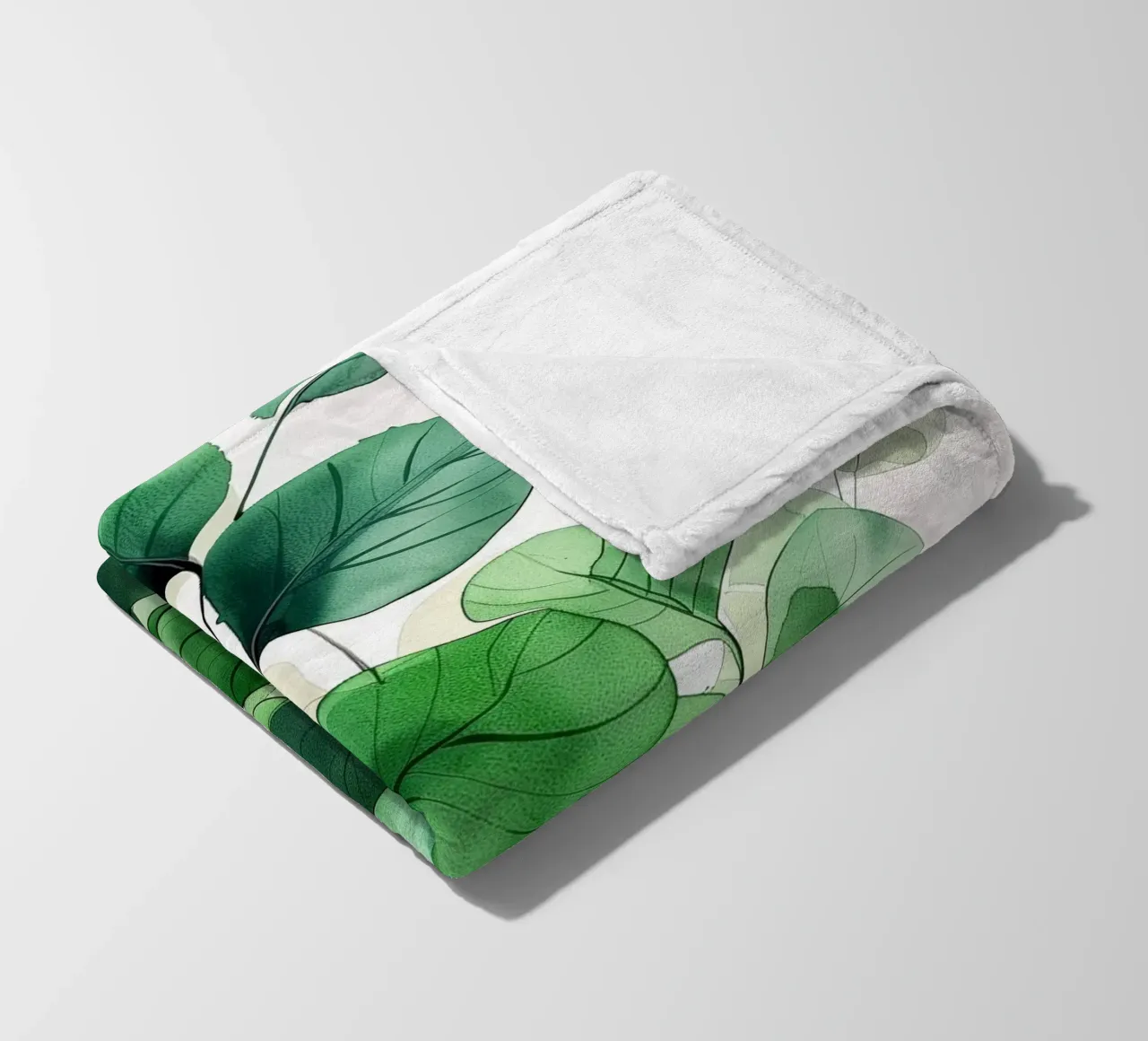 Natura fiori e foglie ad acquerello coperta in pile da Justyna Jaszke JBJart