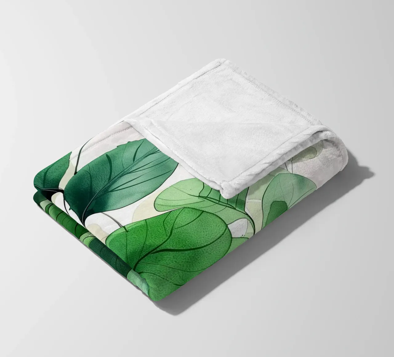 Natura fiori e foglie ad acquerello coperta in pile da Justyna Jaszke JBJart
