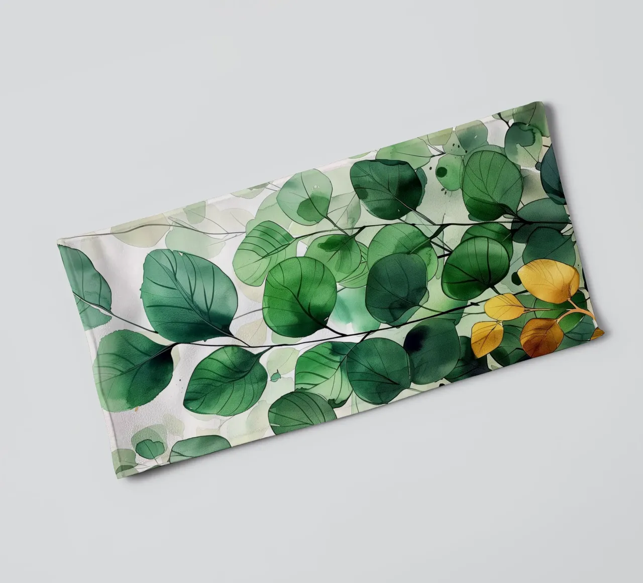 Natura fiori e foglie ad acquerello asciugamano da bagno da Justyna Jaszke JBJart