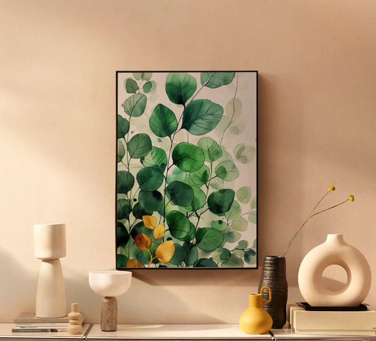 Natura fiori e foglie ad acquerello plexiglass da Justyna Jaszke JBJart