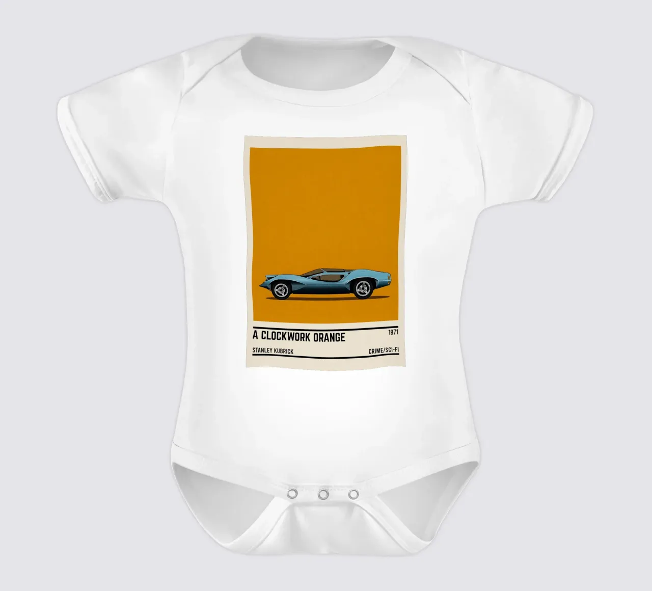 A Clockwork Orange car movie body neonato maniche corte da TheArtstudio