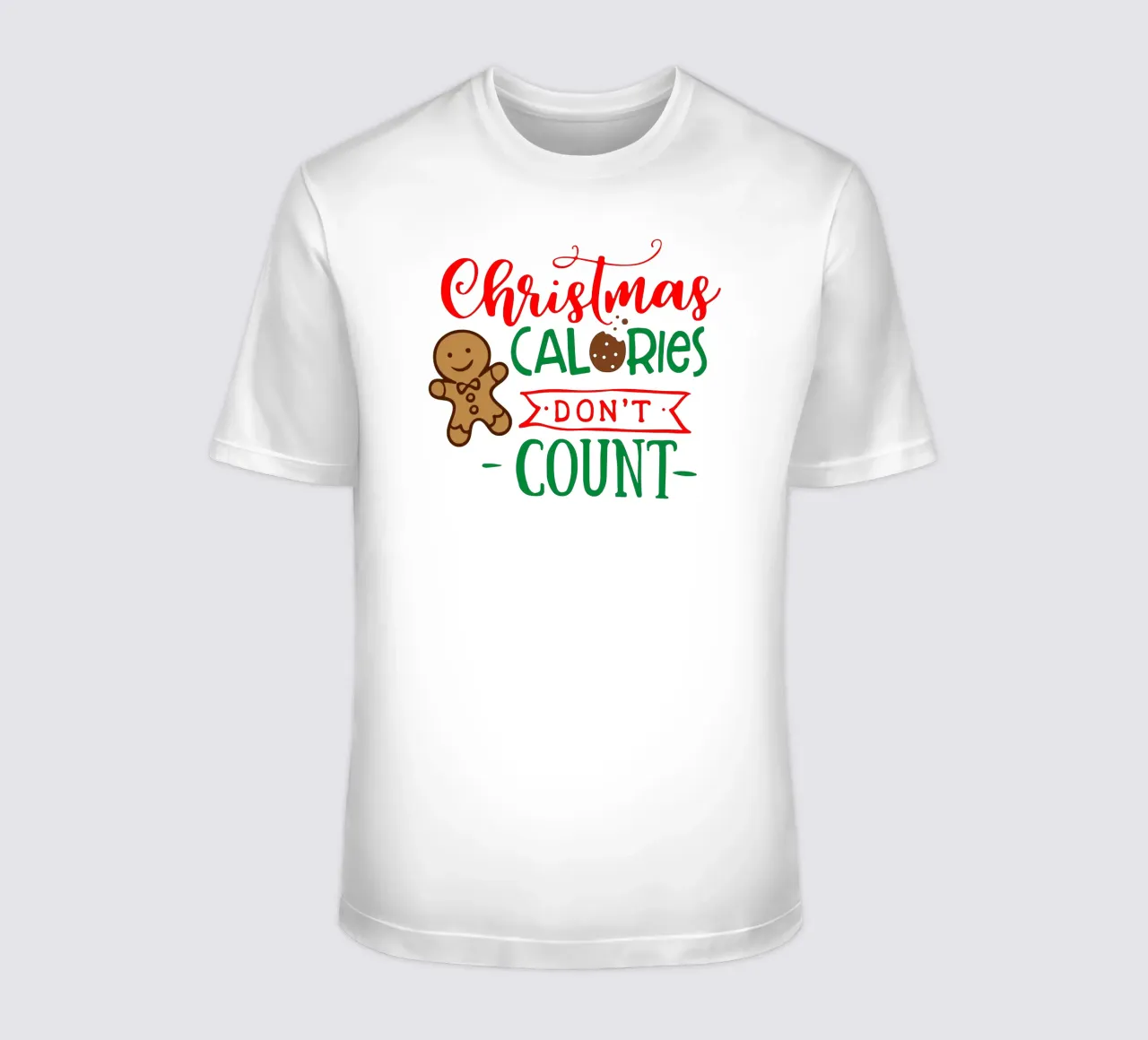christmas calories don't count t-shirt by onefeelshop