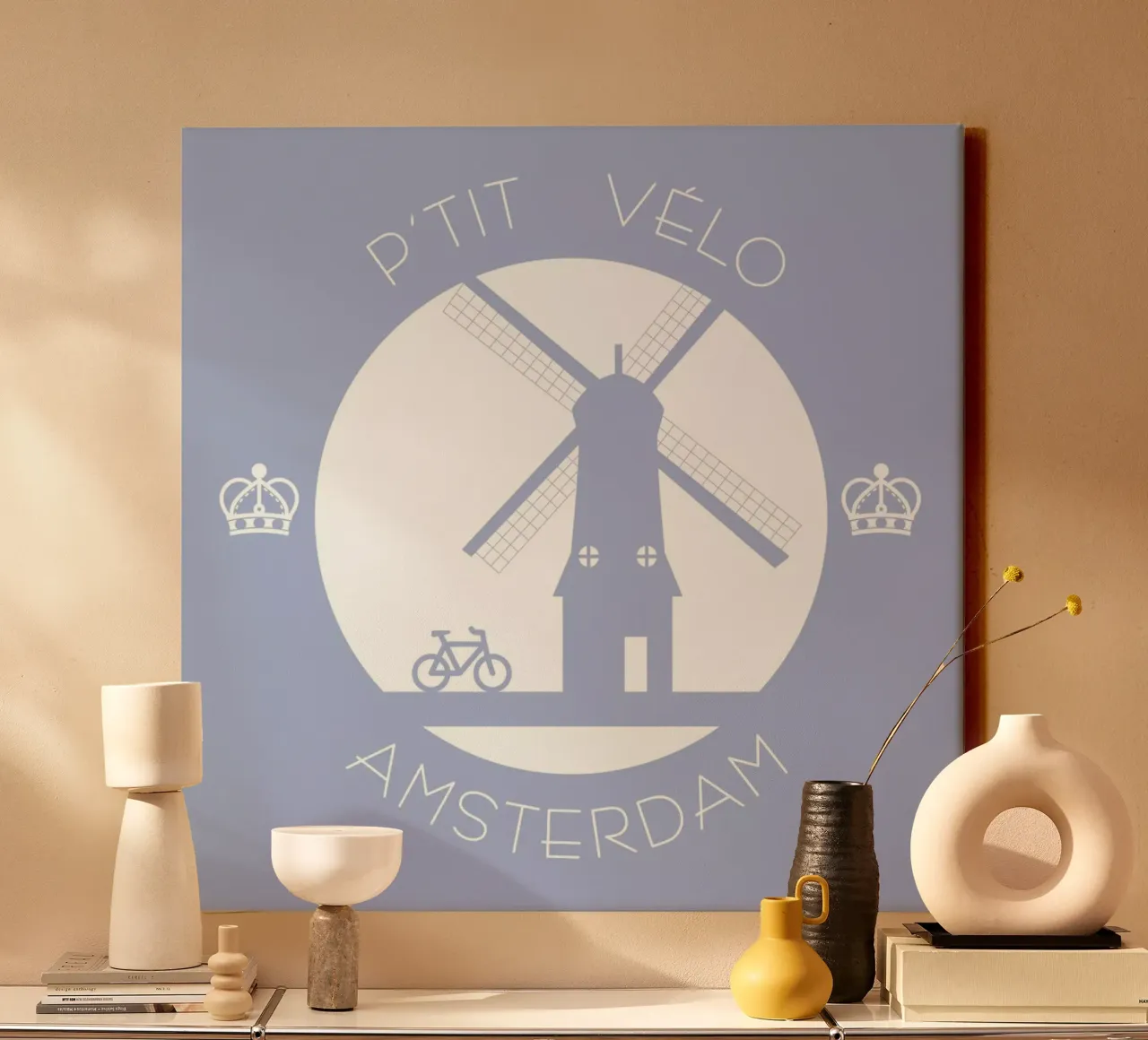 Amsterdam bleu canvas by P'tit Vélo
