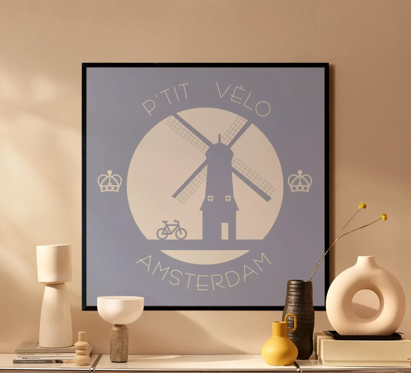 Amsterdam bleu poster da P'tit Vélo