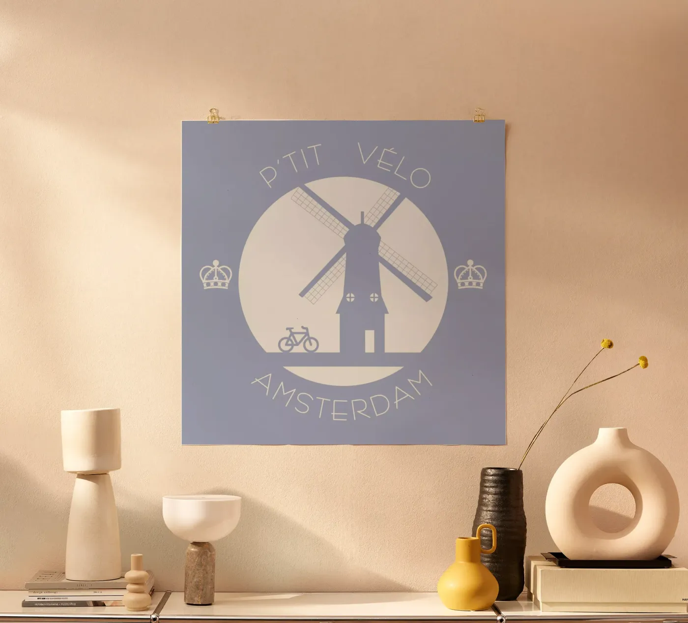 Amsterdam bleu poster da P'tit Vélo