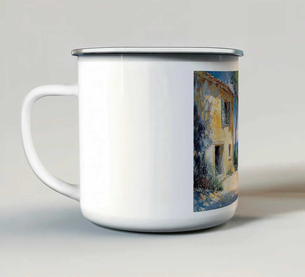 Matisse ha ispirato "Echi di colore e di luce". tazza in smalto da Nikis Art Studio