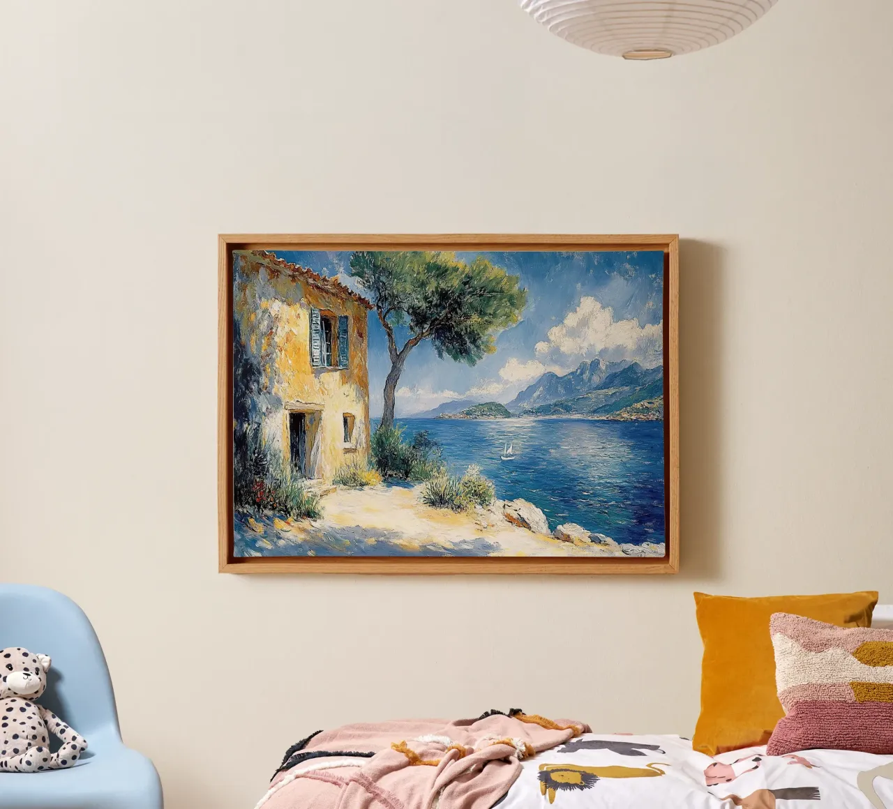 Matisse ha ispirato "Echi di colore e di luce". tela con Cornice a cassetta da Nikis Art Studio