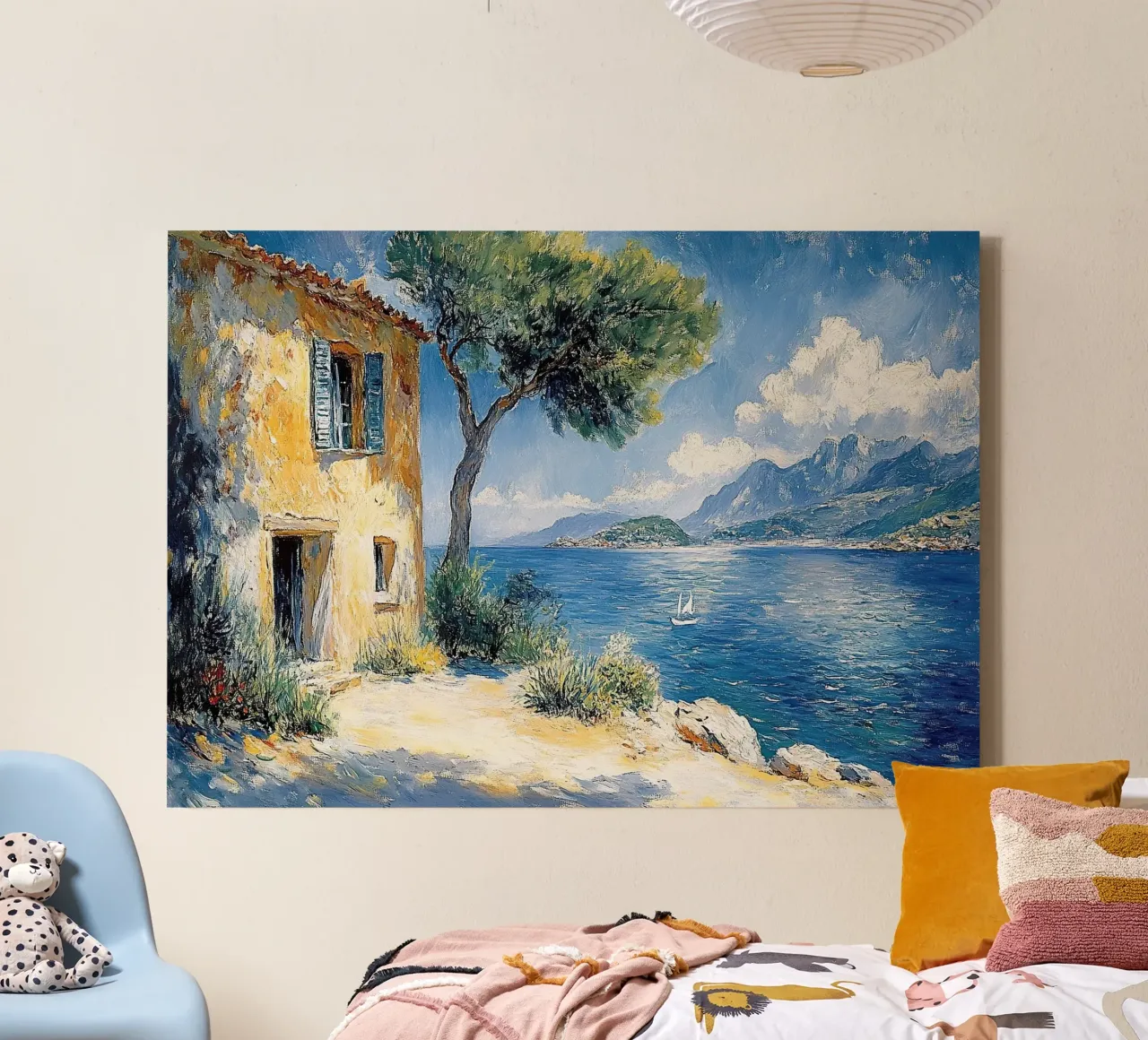 Matisse ha ispirato "Echi di colore e di luce". tela con Cornice a cassetta da Nikis Art Studio