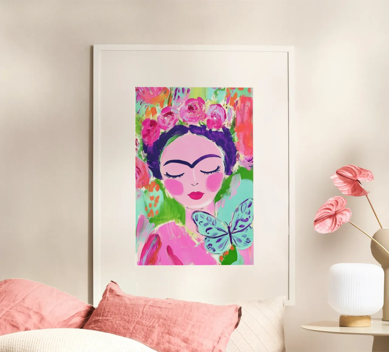 La magia dei fiori della piccola Frida poster da Carinaprint