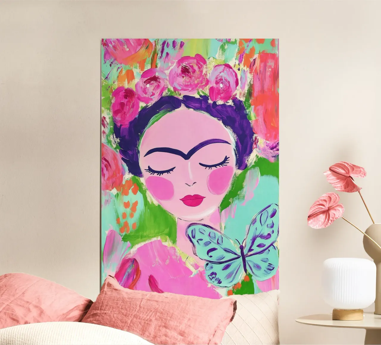 La magia dei fiori della piccola Frida poster da Carinaprint