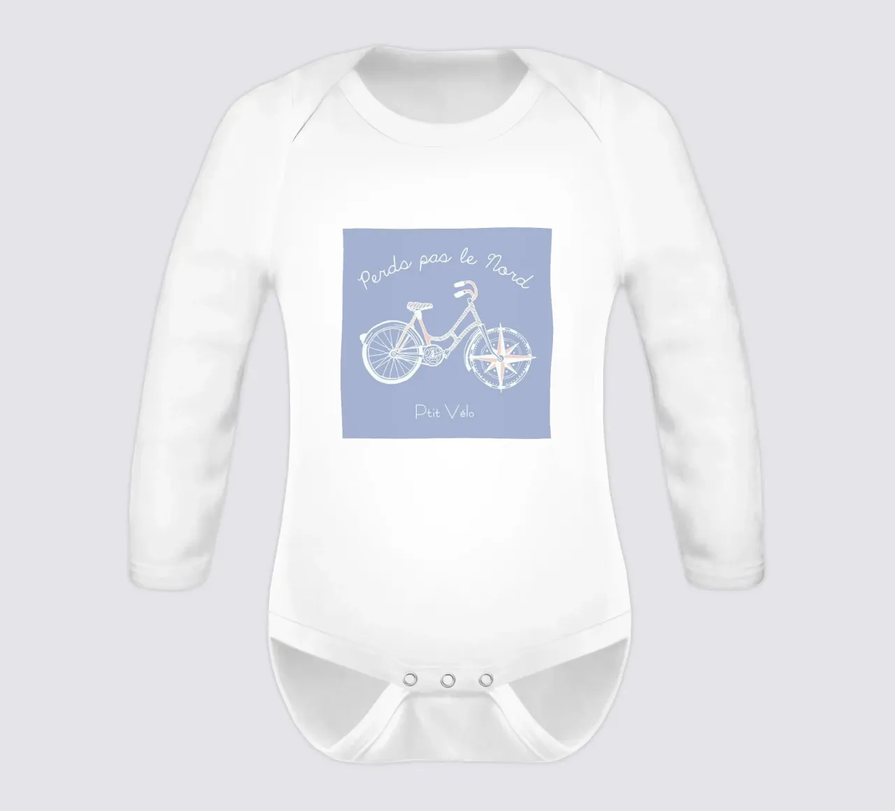 Perds pas le Nord Langarm Babybody von P'tit Vélo