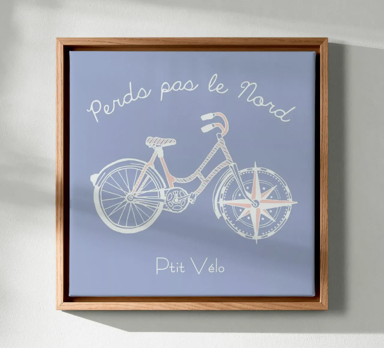 Perds pas le Nord canvas met Baklijst van P'tit Vélo