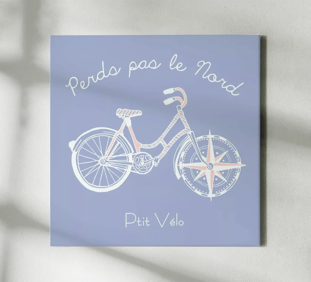 Perds pas le Nord canvas met Baklijst van P'tit Vélo