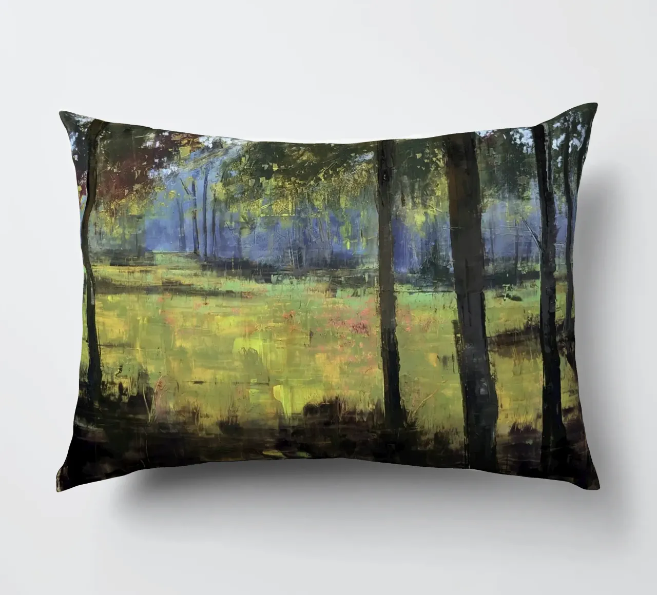 Summer. Sun. Park. decorative cushion by Eduard Warkentin Art