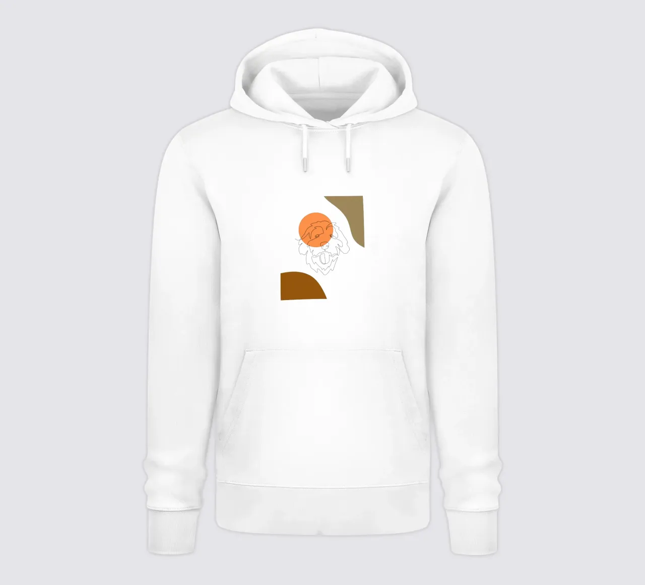 Cane boho semplice e minimalista felpa con cappuccio da YSV MINIMALIST