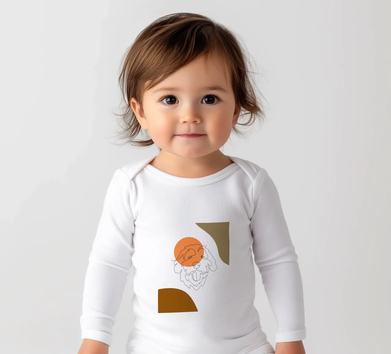 Cane boho semplice e minimalista body neonato maniche lunghe da YSV MINIMALIST