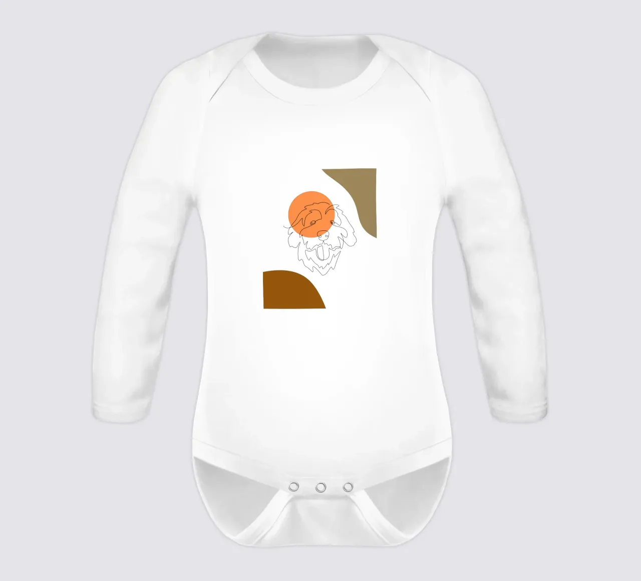 Cane boho semplice e minimalista body neonato maniche lunghe da YSV MINIMALIST