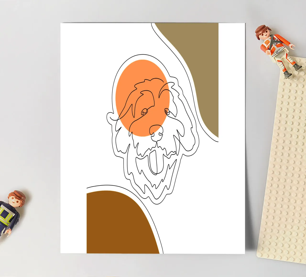 Cane boho semplice e minimalista foglio adesivo da YSV MINIMALIST