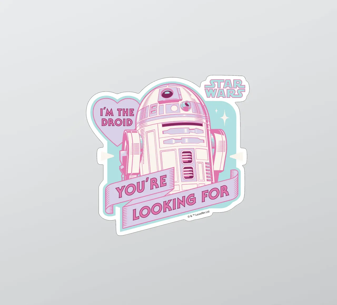 Valentinstag mit r2d2 adesivo da Star Wars - Sticker Shop