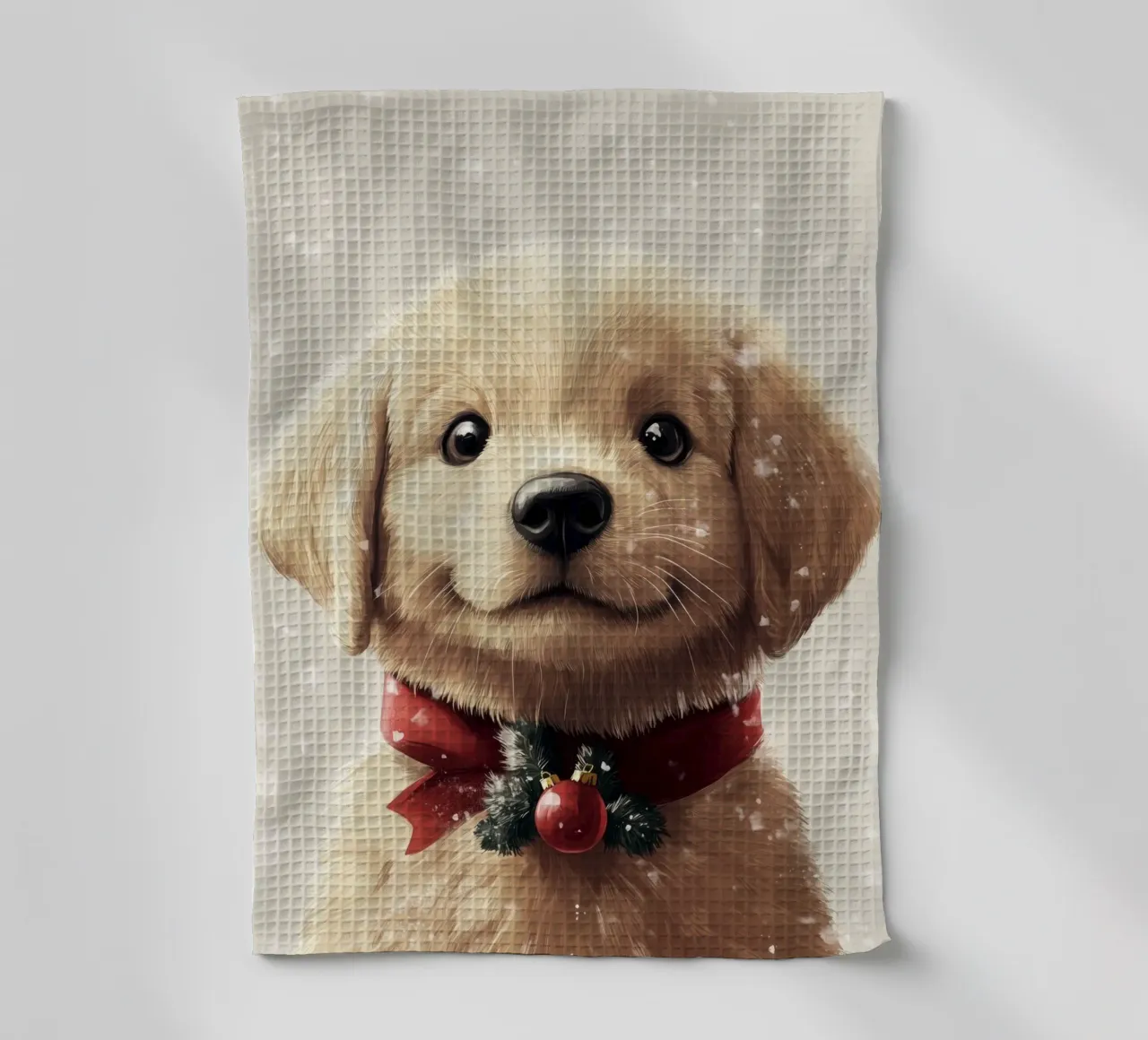 HeldIn #28: Labrador feiert Weihnachten Geschirrtuch von farbenhelden