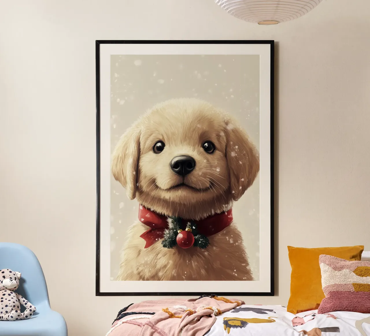 HeldIn #28: Labrador feiert Weihnachten Poster von farbenhelden