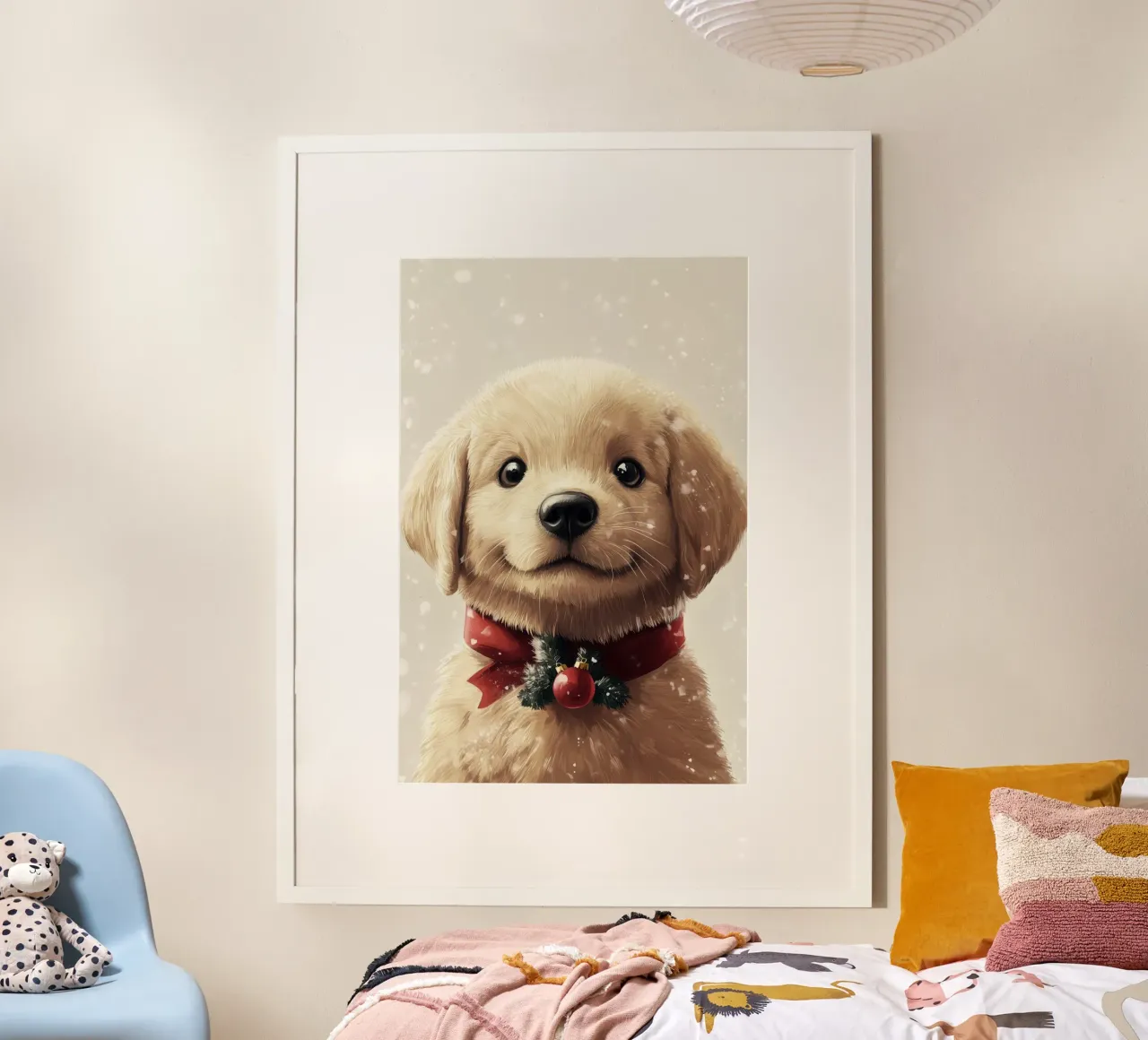 HeldIn #28: Labrador feiert Weihnachten Poster von farbenhelden