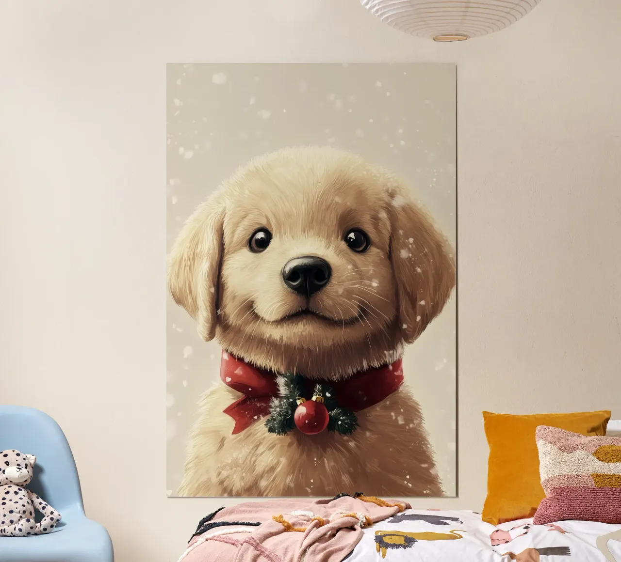 HeldIn #28: Labrador feiert Weihnachten Poster von farbenhelden